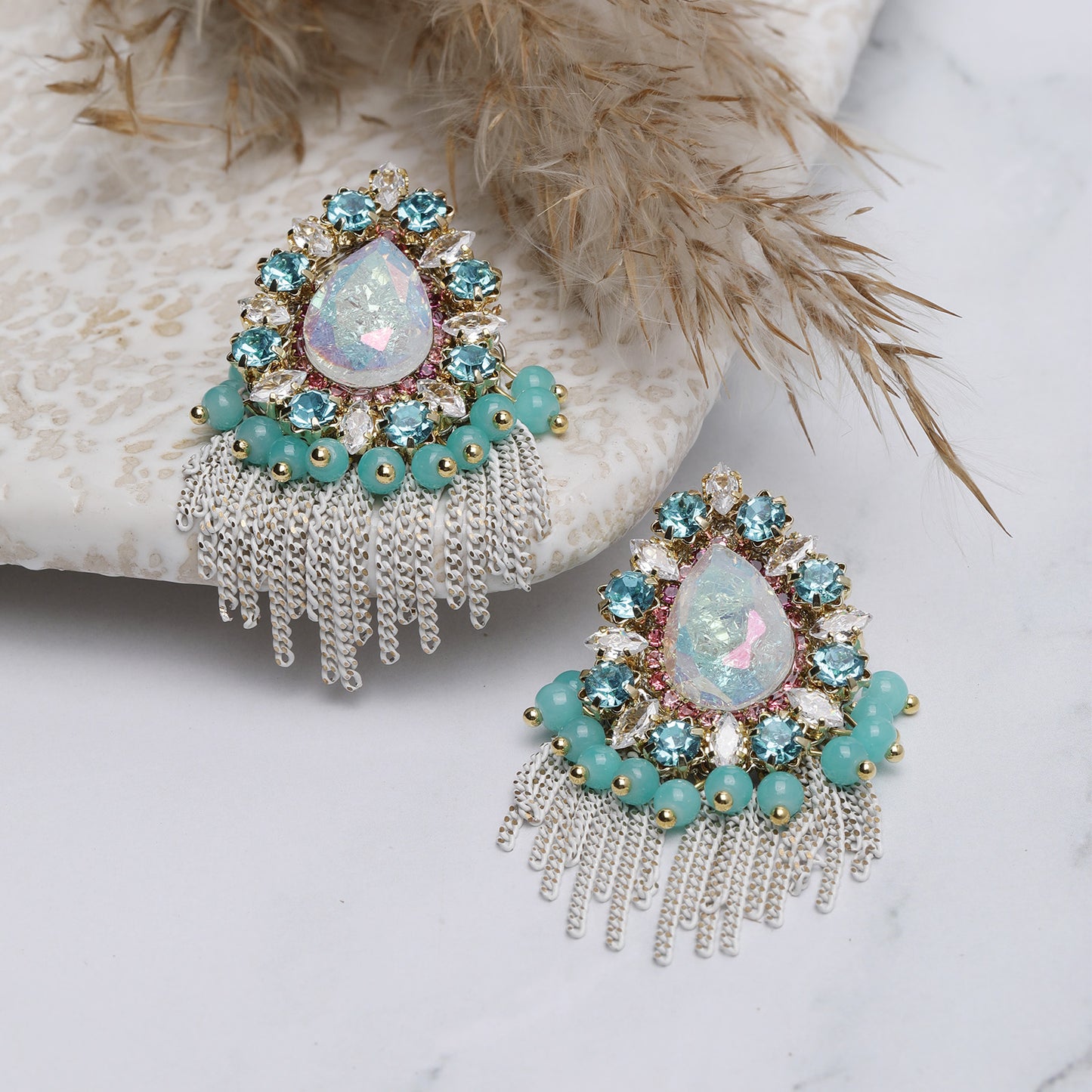 Floral Fusion 18K Gold Plated Earrings