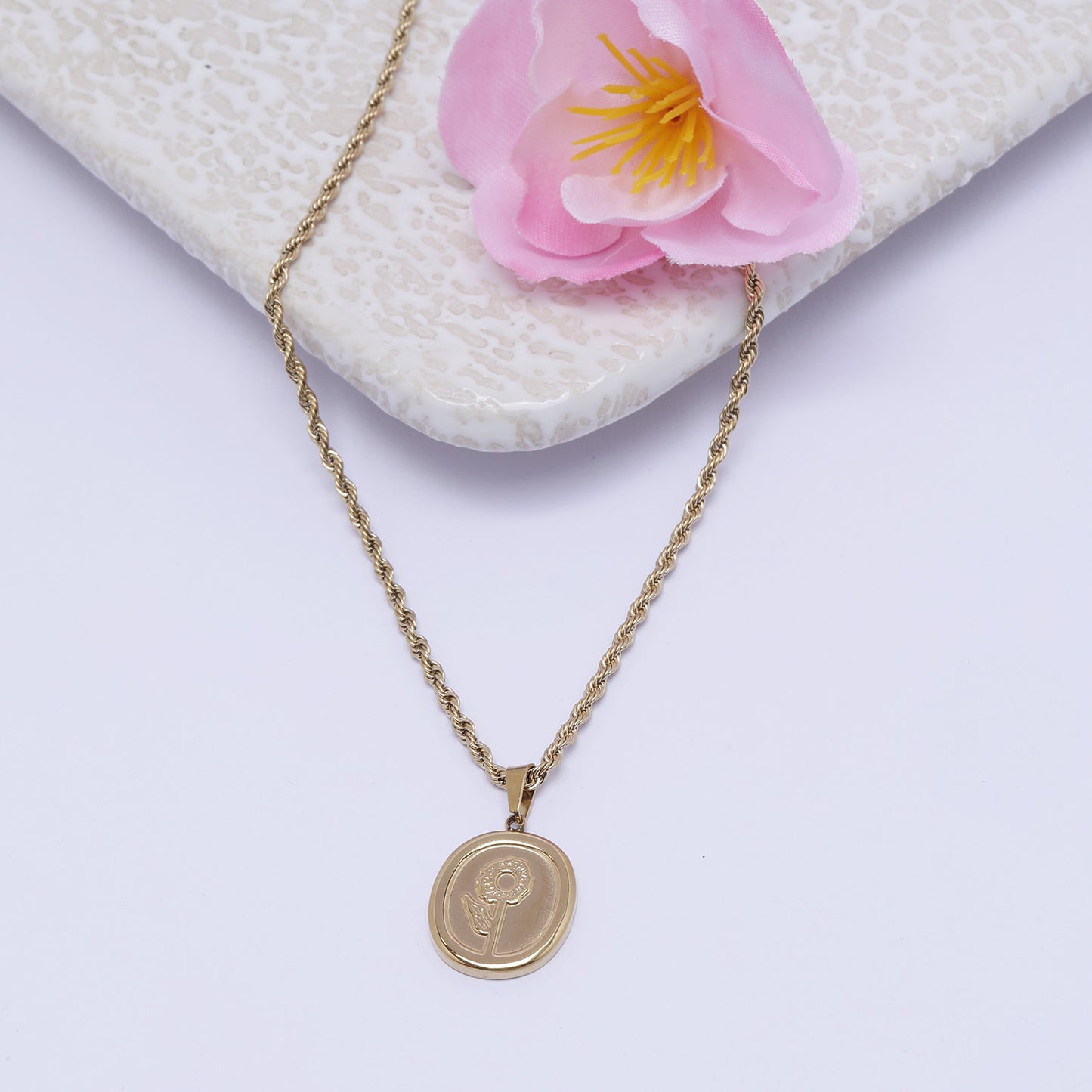 Vintage Sunflower 18k Gold-Plated Necklace