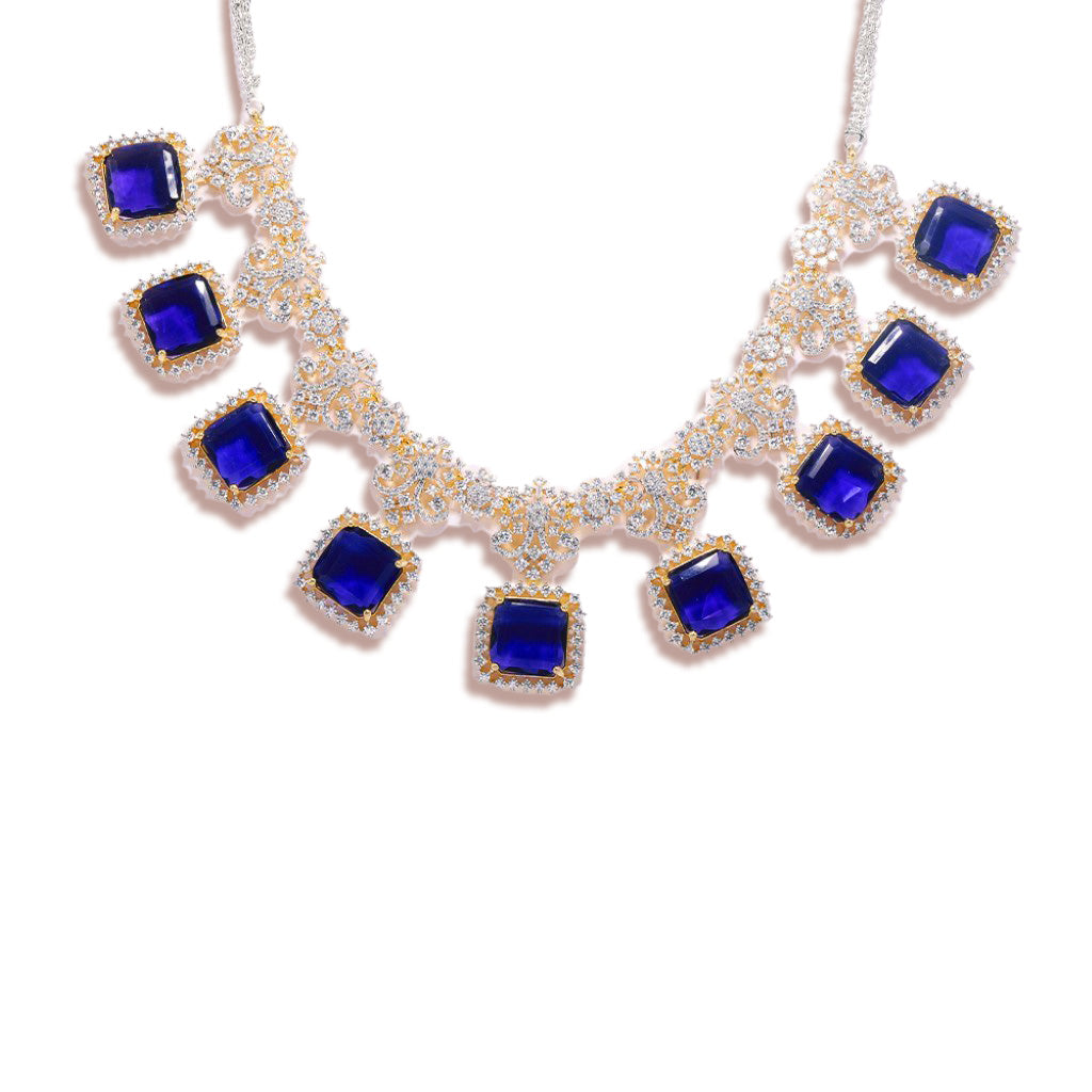 Eternal Grace Necklace Set of Blue Color.