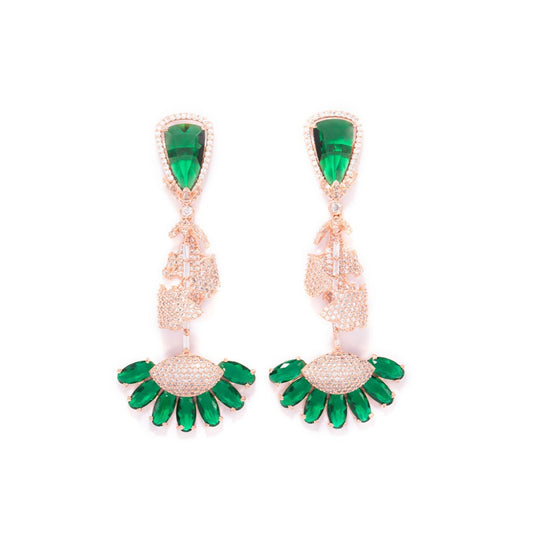 Glamour Gardenia Earrings (Green)