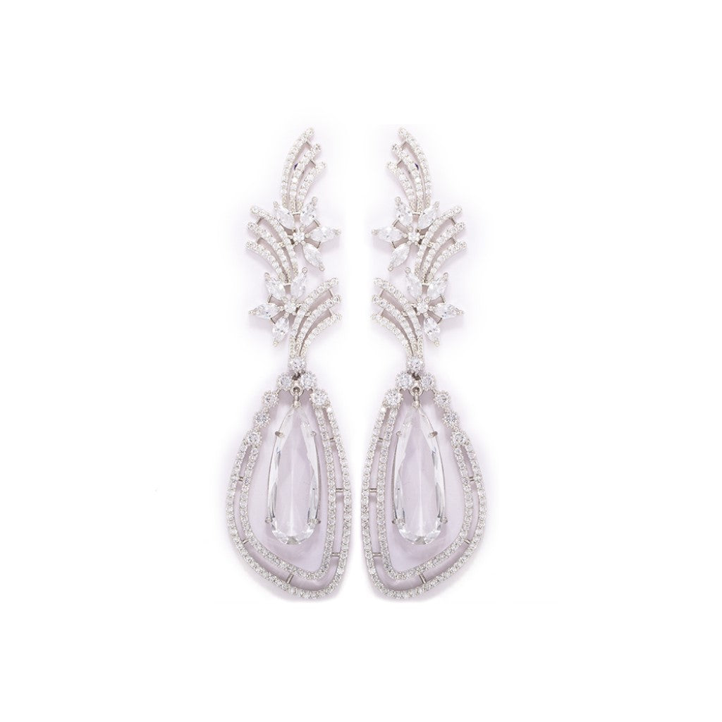 Feathered Flight Earrings (White)