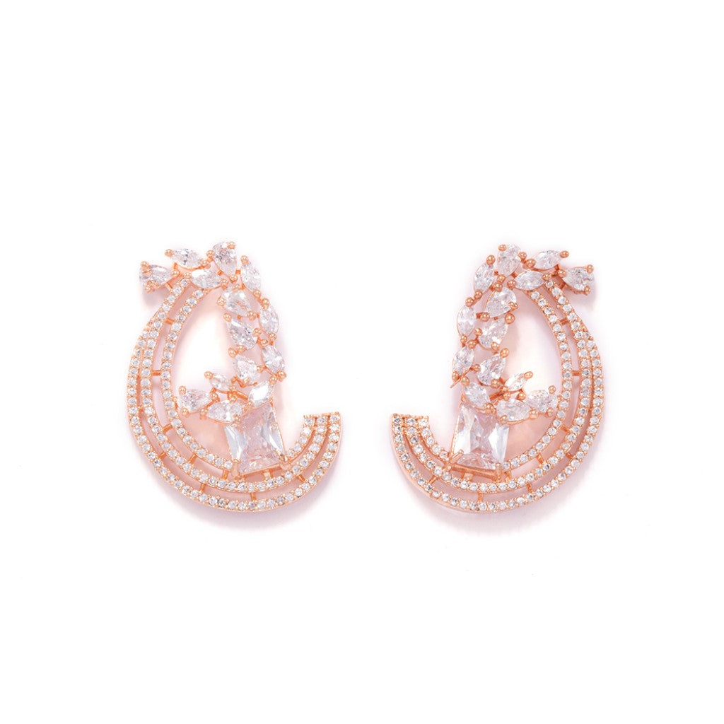 Whispering Wind Hoop Earrings (Rose Gold)