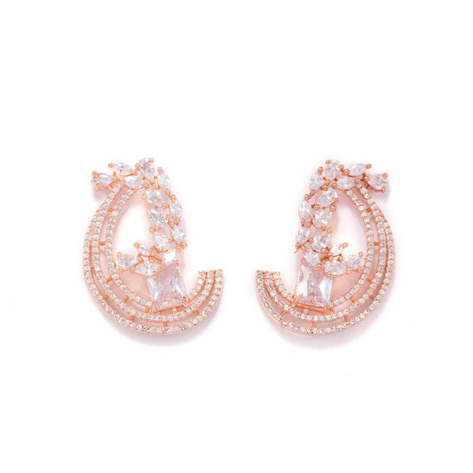 Whispering Wind Hoop Earrings (Rose Gold)