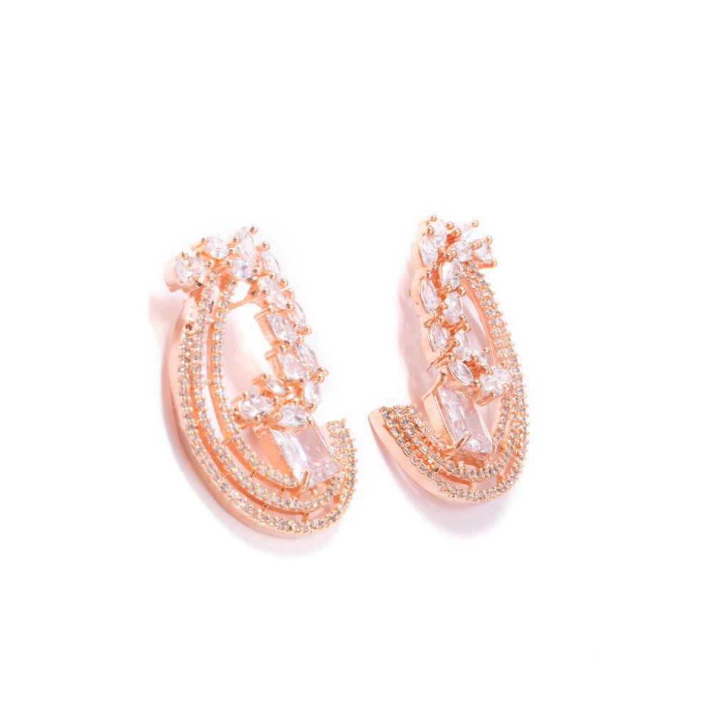 Whispering Wind Hoop Earrings (Rose Gold)