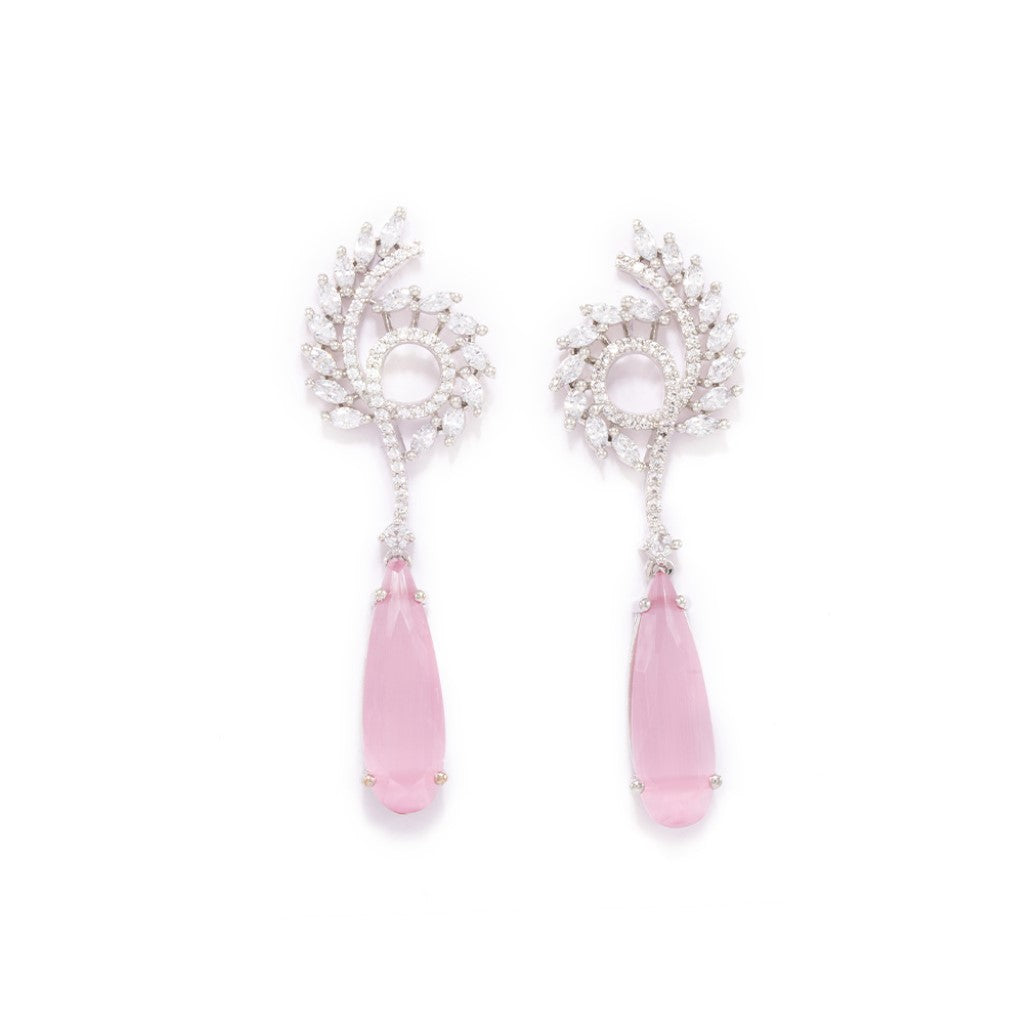Swirl Sophistication Earrings (Pink)