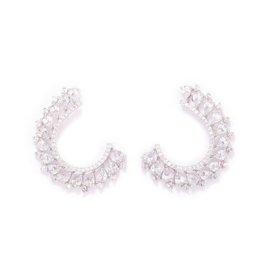 Chic Charisma Hoop Earrings (Rhodium)