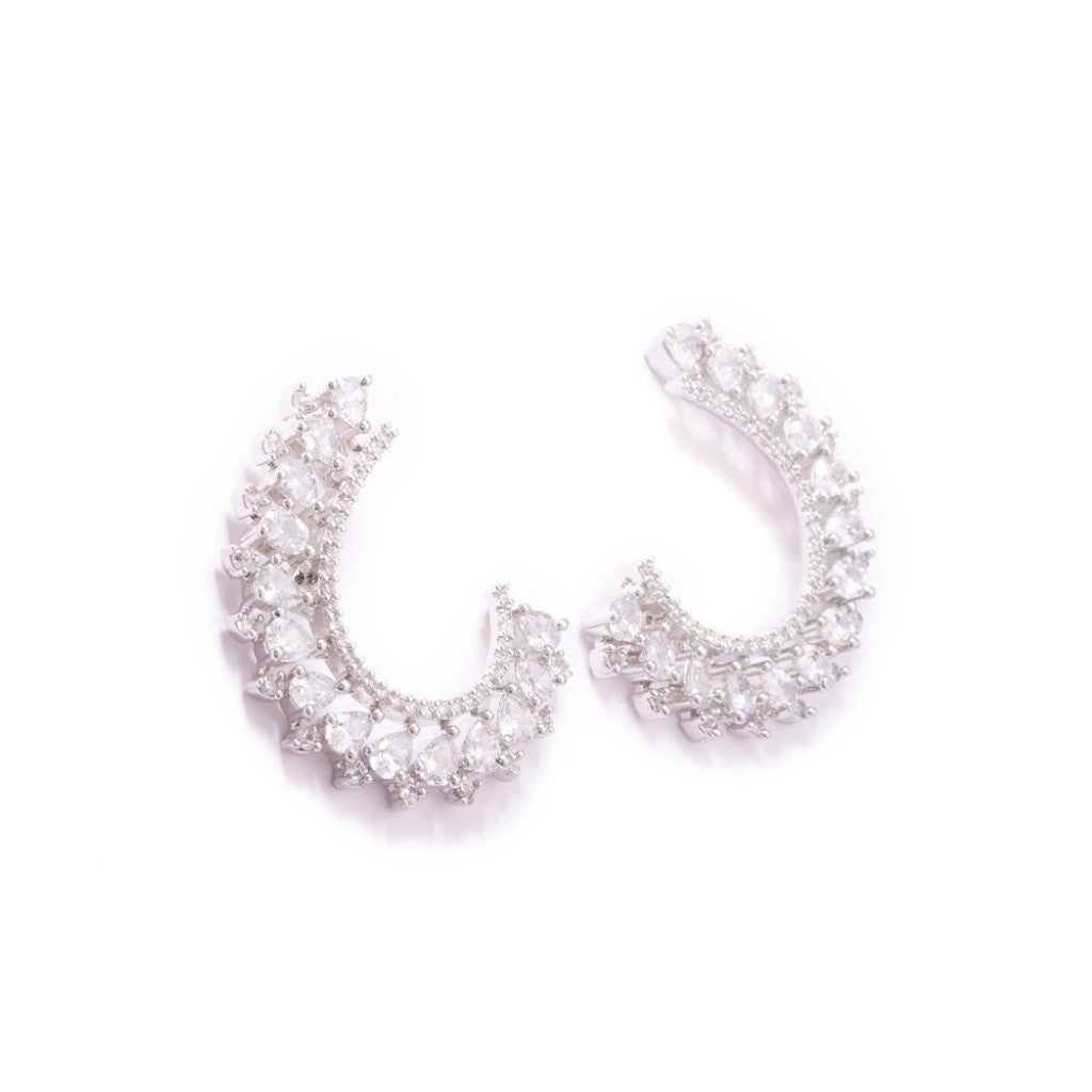 Chic Charisma Hoop Earrings (Rhodium)