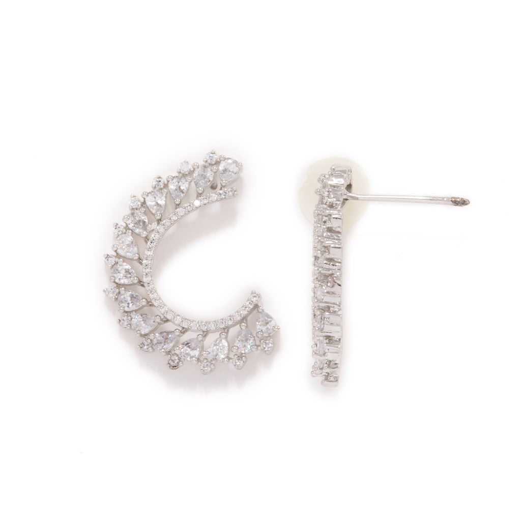 Chic Charisma Hoop Earrings (Rhodium)