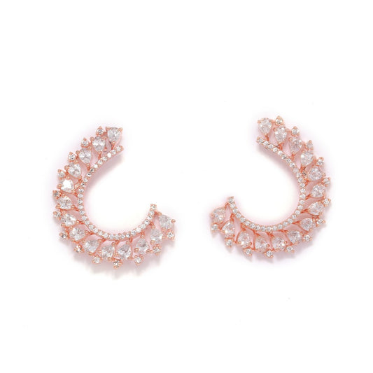 Chic Charisma Hoop Earrings (Rose Gold)