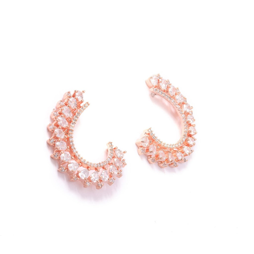 Chic Charisma Hoop Earrings (Rose Gold)