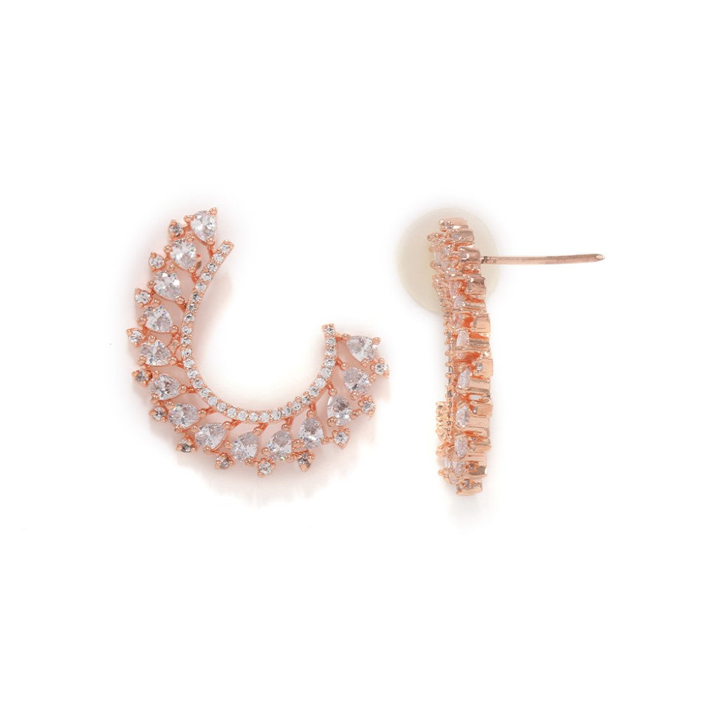 Chic Charisma Hoop Earrings (Rose Gold)