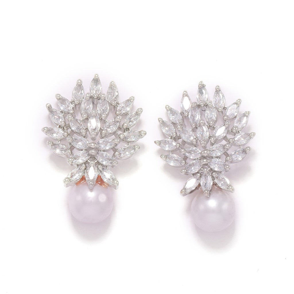 Eccentric Elegance Earrings (Rodium)