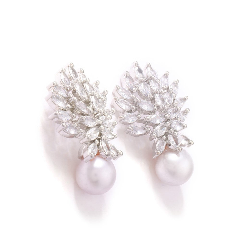 Eccentric Elegance Earrings (Rodium)