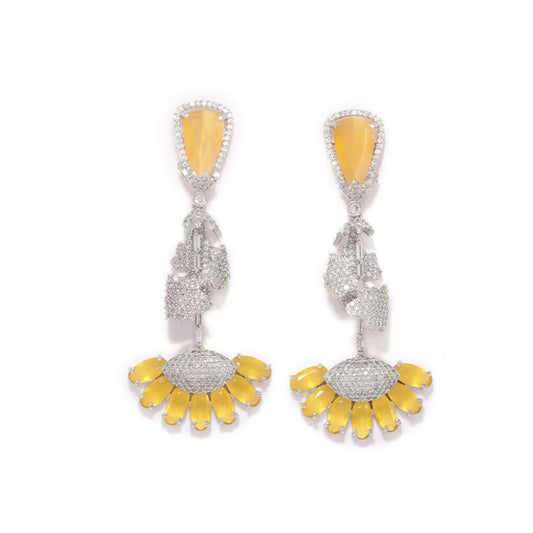 Glamour Gardenia Earrings (Yellow)