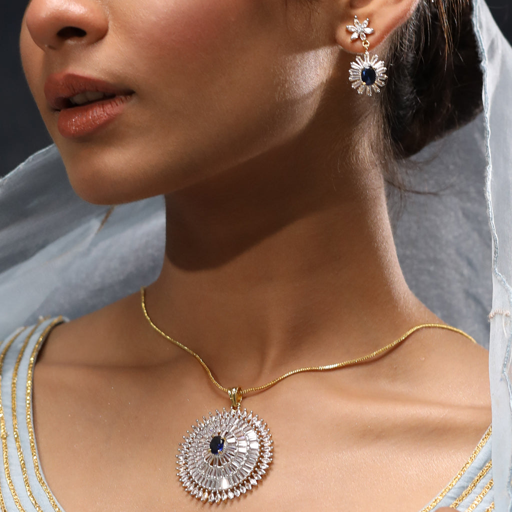 Radiant Rays Pendant Set (Gold)