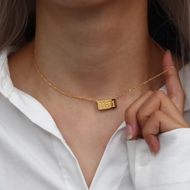 Angel Number 18K Gold PVD Necklace