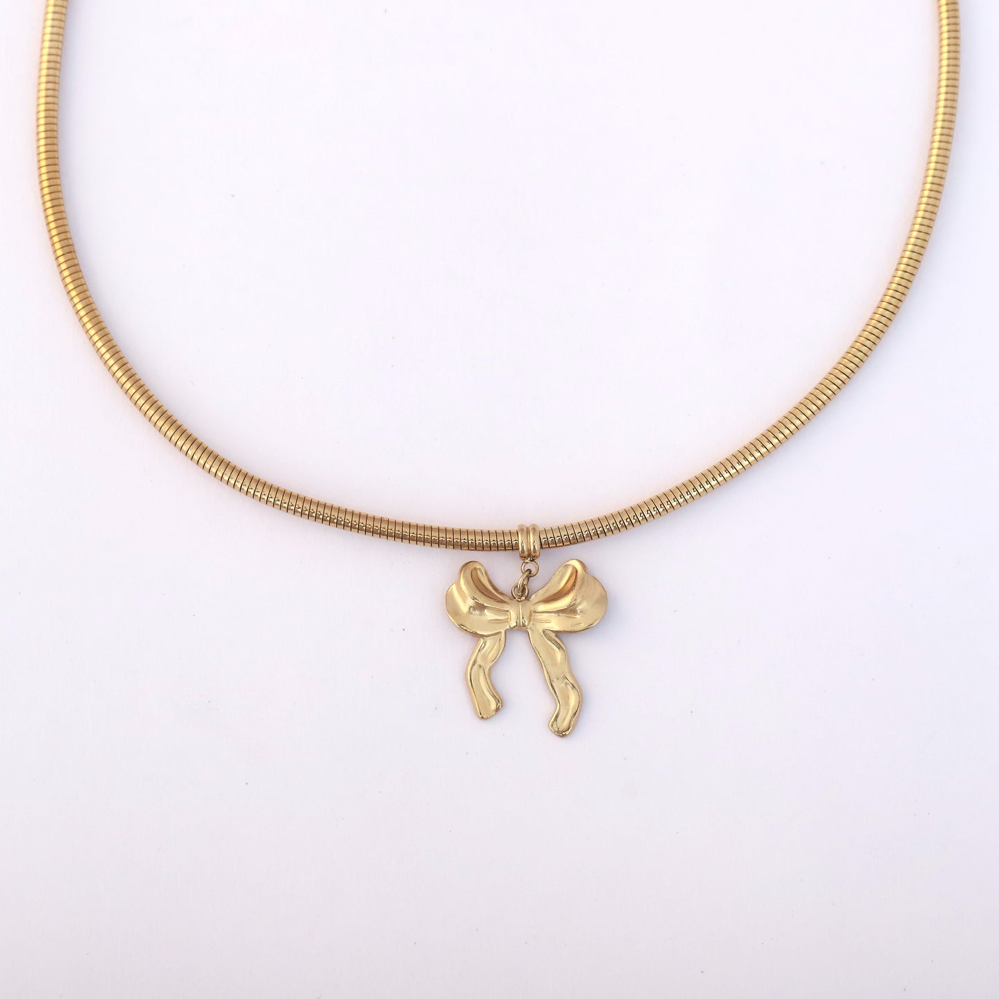 Chic Gold Bow Collar 18K Gold PVD Necklace