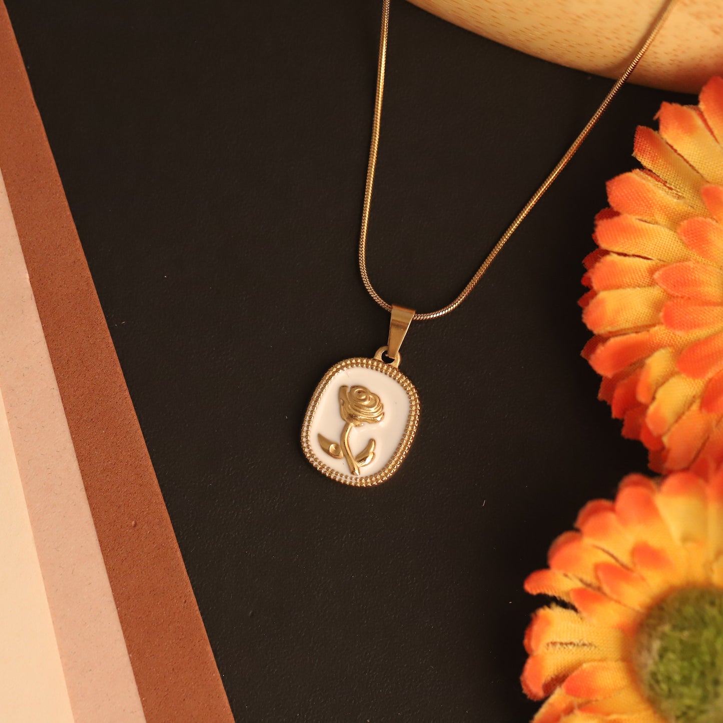 Elysian Rose 18K Gold PVD Pendant