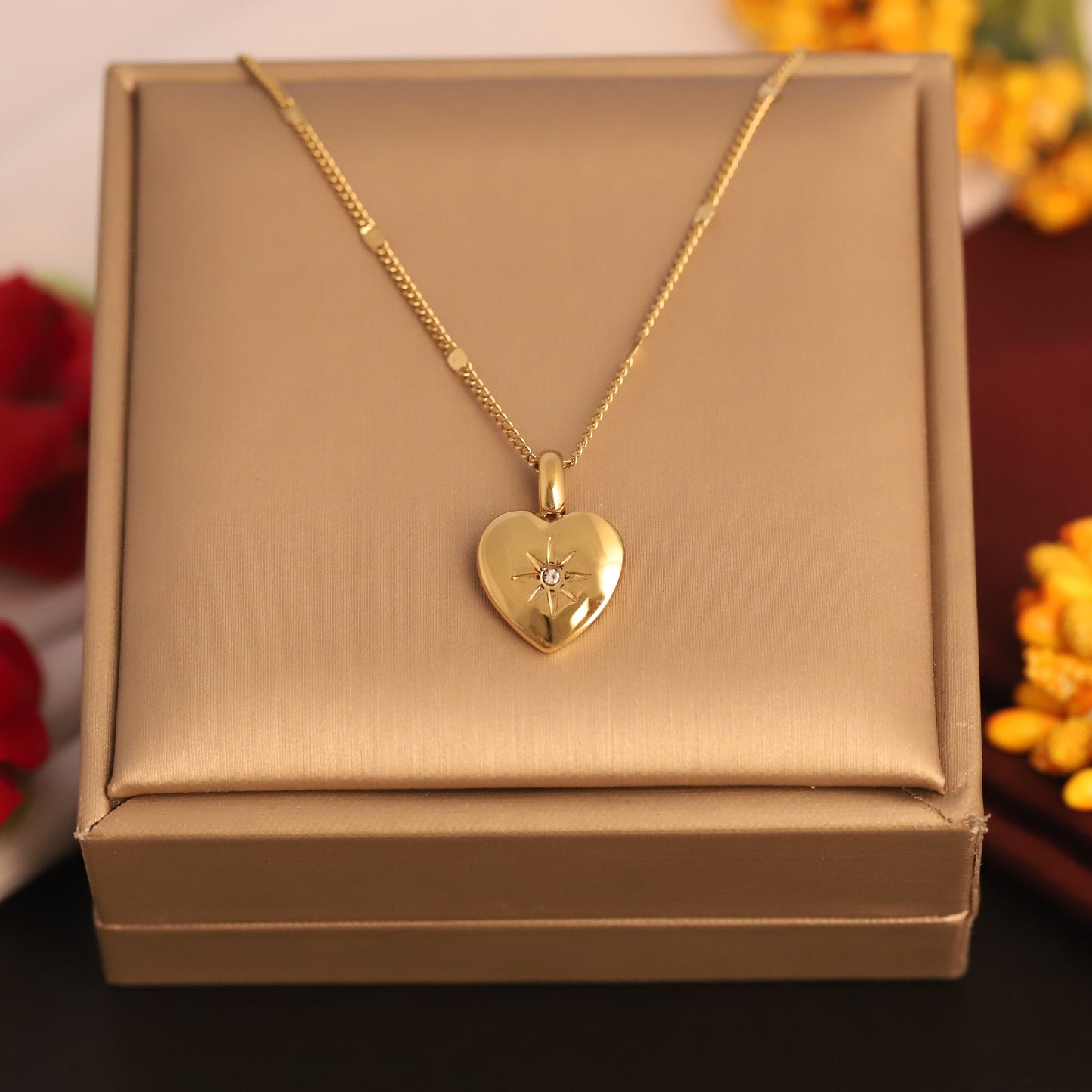 Aura Heart 18K Gold PVD Necklace