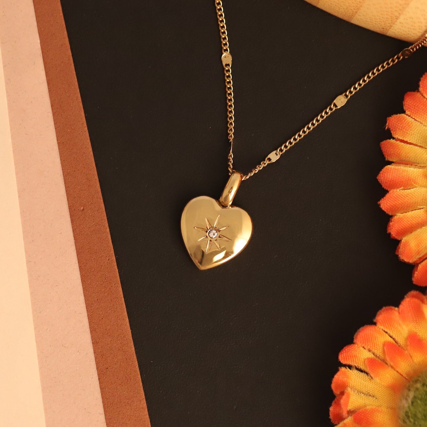 Aura Heart 18K Gold PVD Necklace