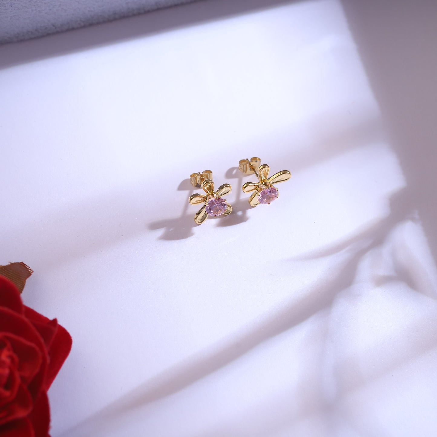 Blossom Drip 18K Gold PVD Floral Set