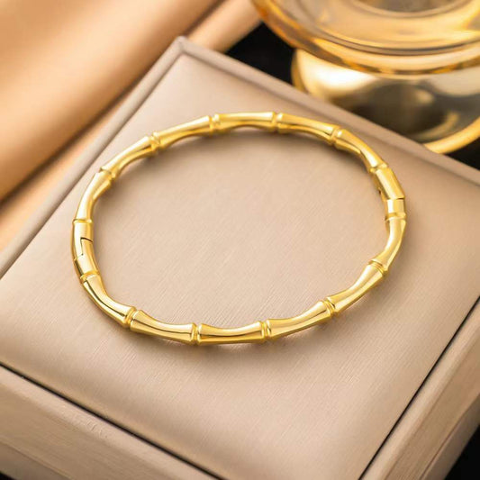 Golden Bamboo 18k Gold PVD Bracelet