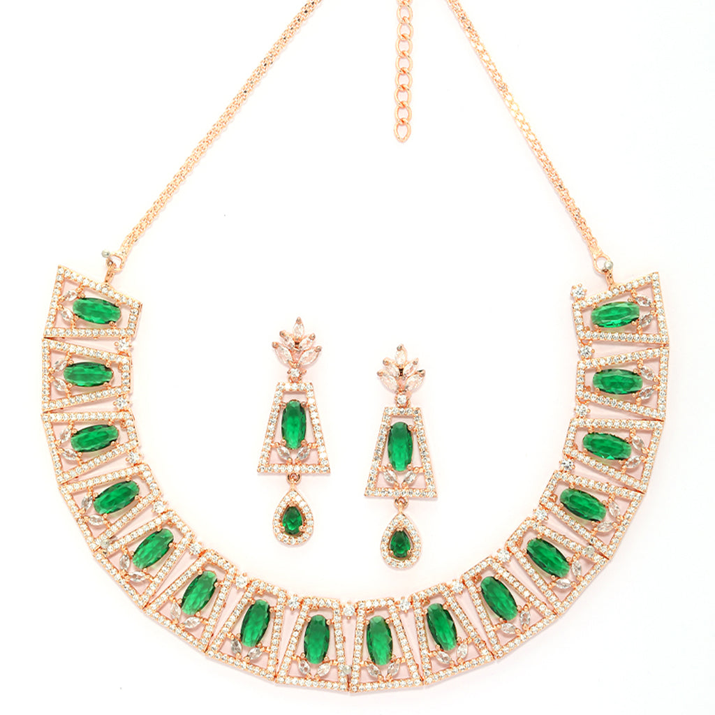 Elegant Fusion Necklace (Green)