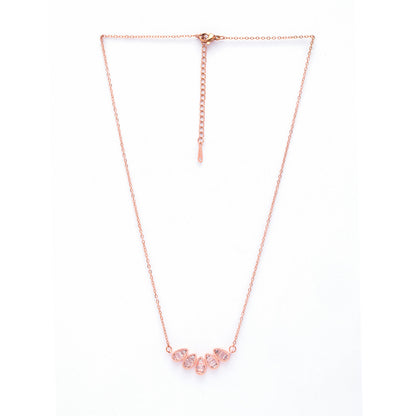 Raindrop Crystal Rose Gold Necklace