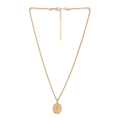 Vintage Sunflower 18k Gold-Plated Necklace