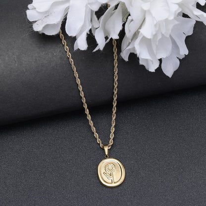 Vintage Sunflower 18k Gold-Plated Necklace