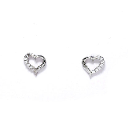 Forever Yours (Rodium) Earrings of Heart Shape.