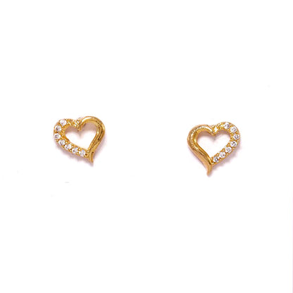 Forever Yours (Rose Gold) Earrings of Heart Shape.