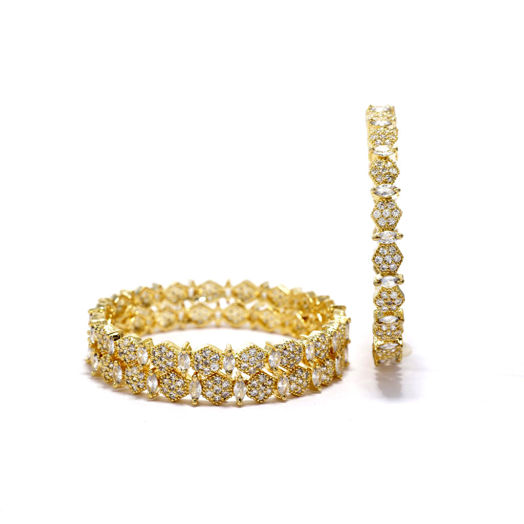 Enchanted Sparkle Bangles Set (Gold).