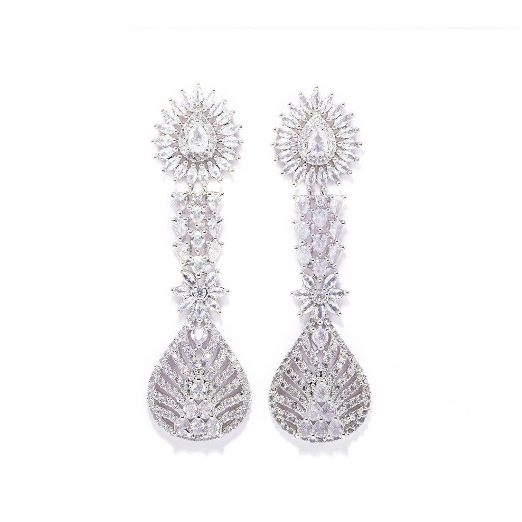 Regal Rhapsody Earrings (Rodium)