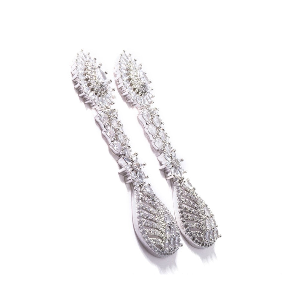 Regal Rhapsody Earrings (Rodium)