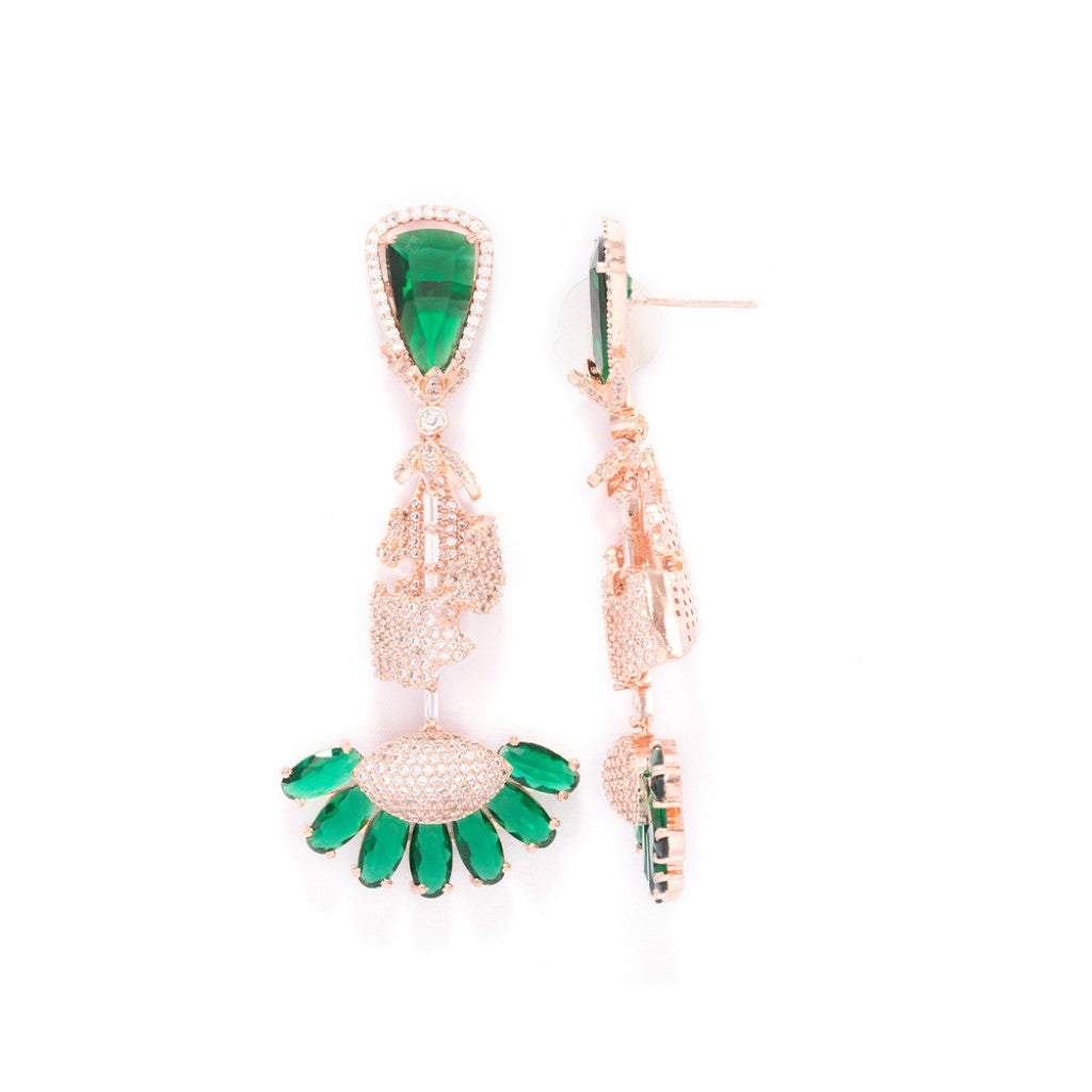 Glamour Gardenia Earrings (Green)