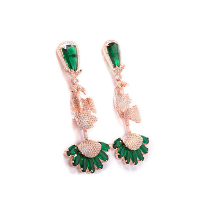 Glamour Gardenia Earrings (Green)