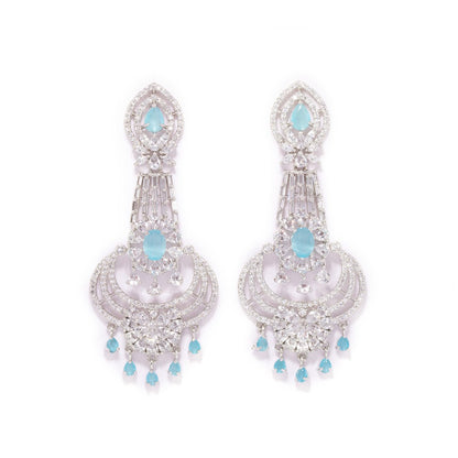 Cascade Chandelier Earrings of Blue.