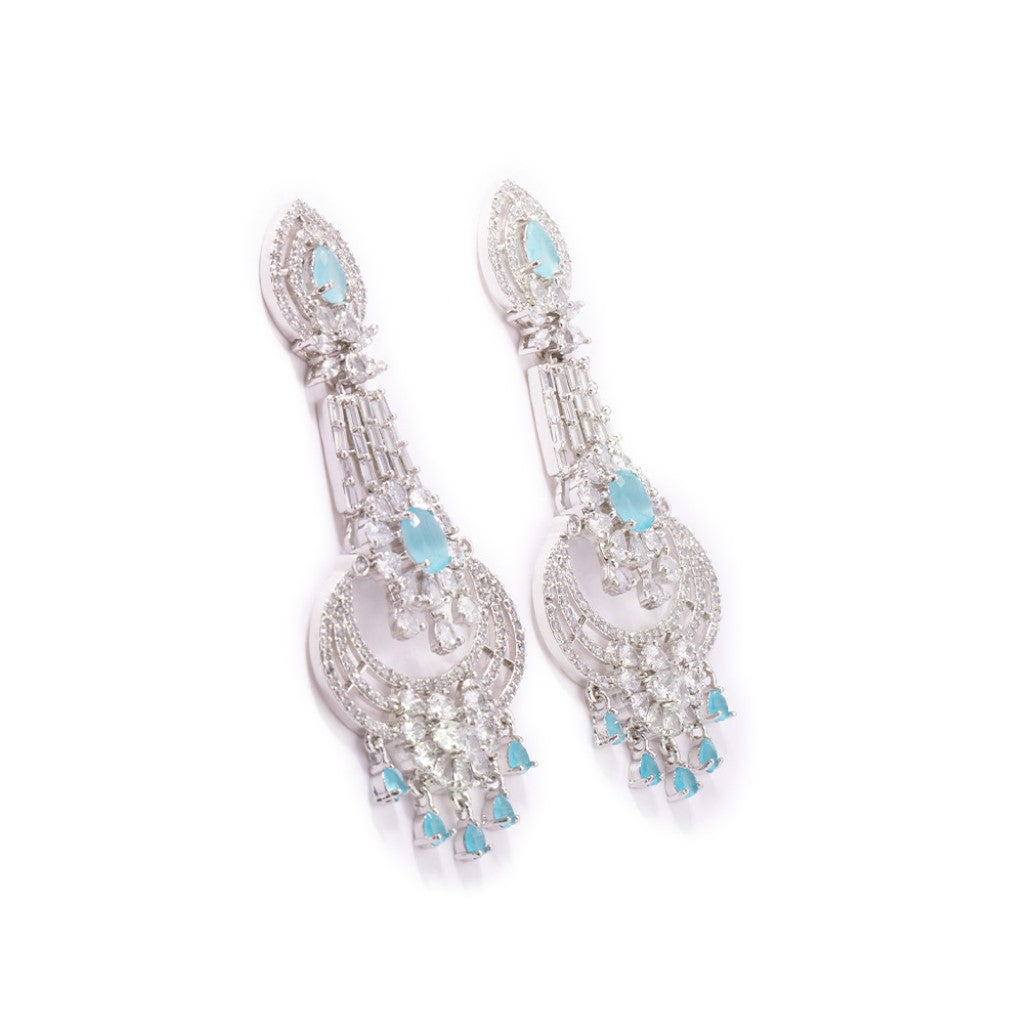 Cascade Chandelier Earrings of Blue.