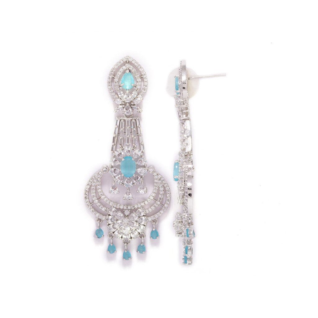 Cascade Chandelier Earrings of Blue.