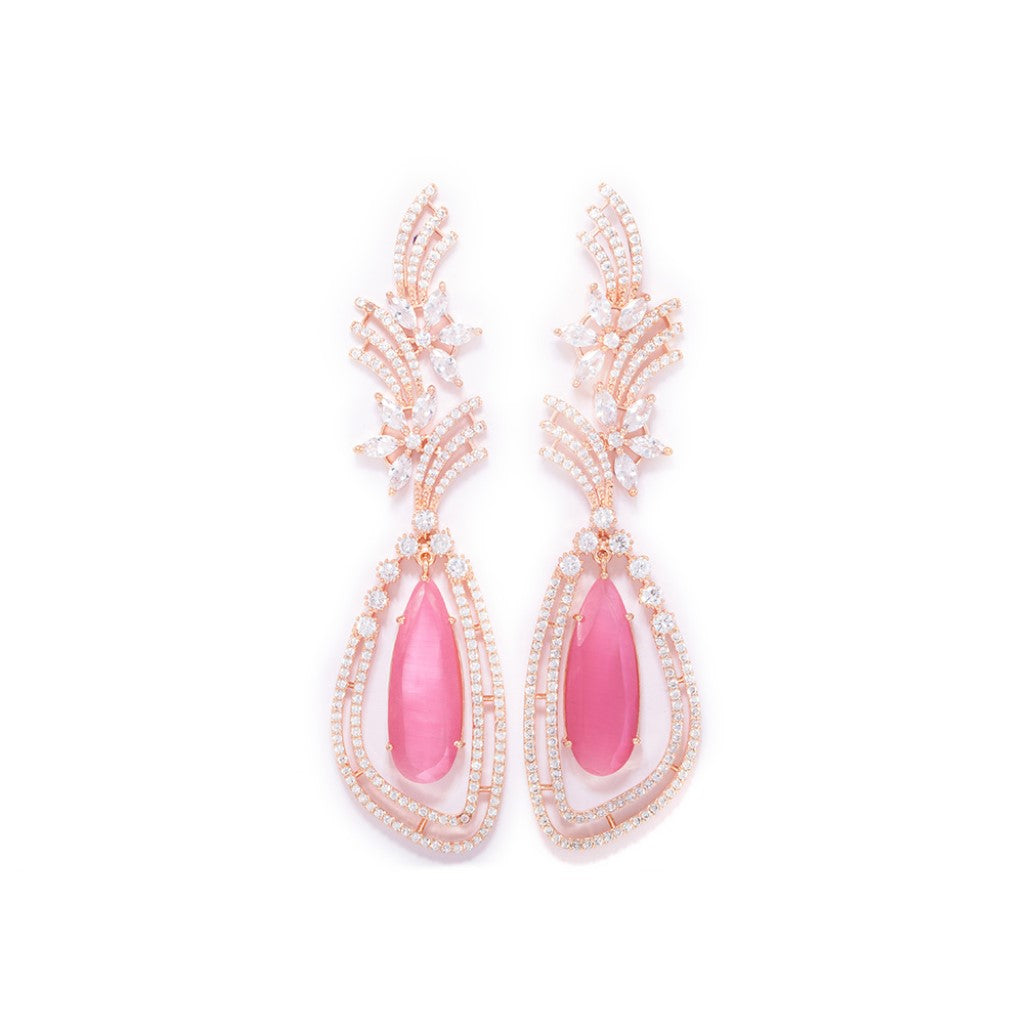 Feathered Flight Earrings (Pink)