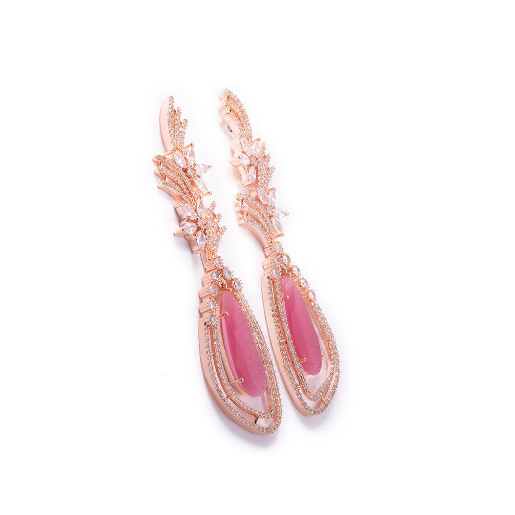 Feathered Flight Earrings (Pink)