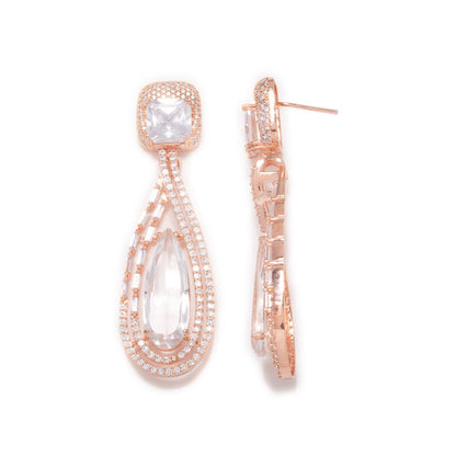 Dynamic  Dazzle Drop Earrings (White)