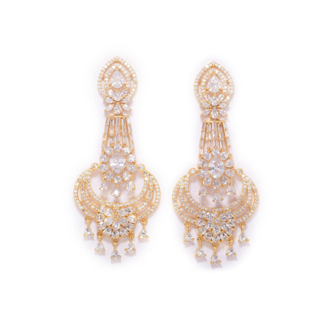 Cascade Chandelier Earrings (Gold).