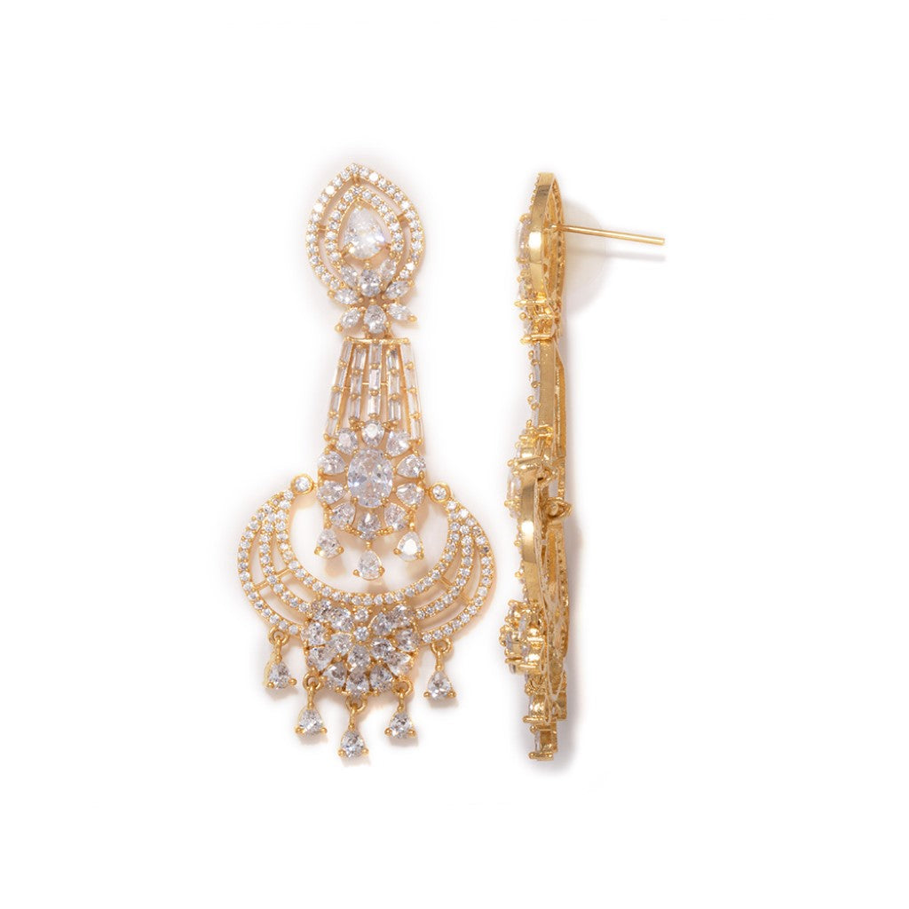 Cascade Chandelier Earrings (Gold).