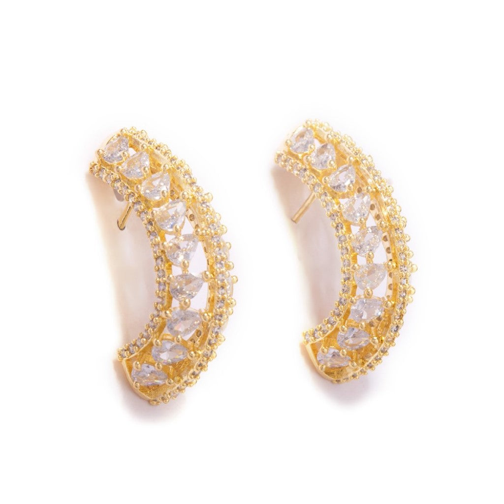 Radiant Revolve Hoop Earrings (Gold)