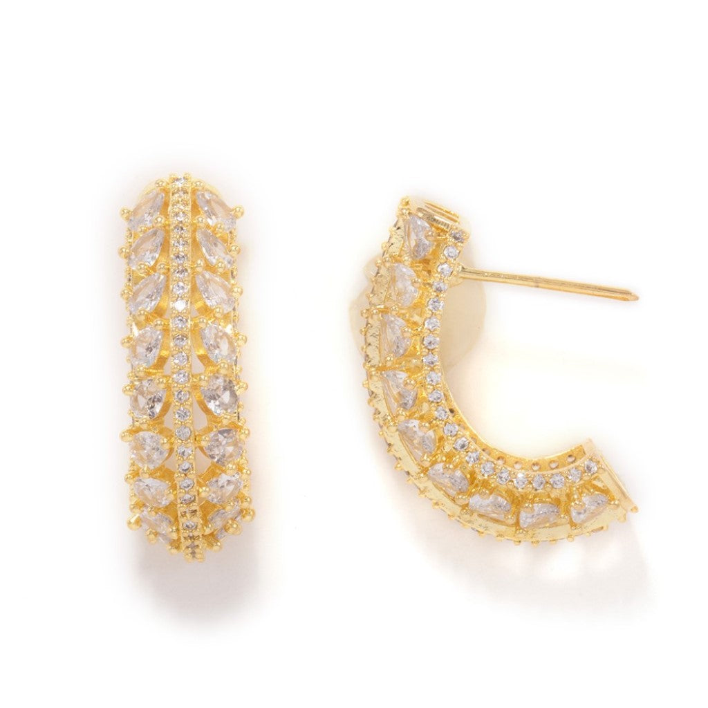 Radiant Revolve Hoop Earrings (Gold)