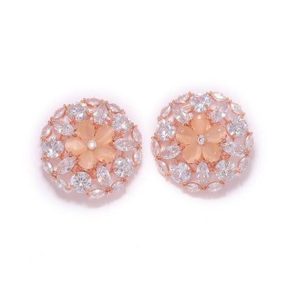 Floral Fantasy Earrings (Rose Gold)