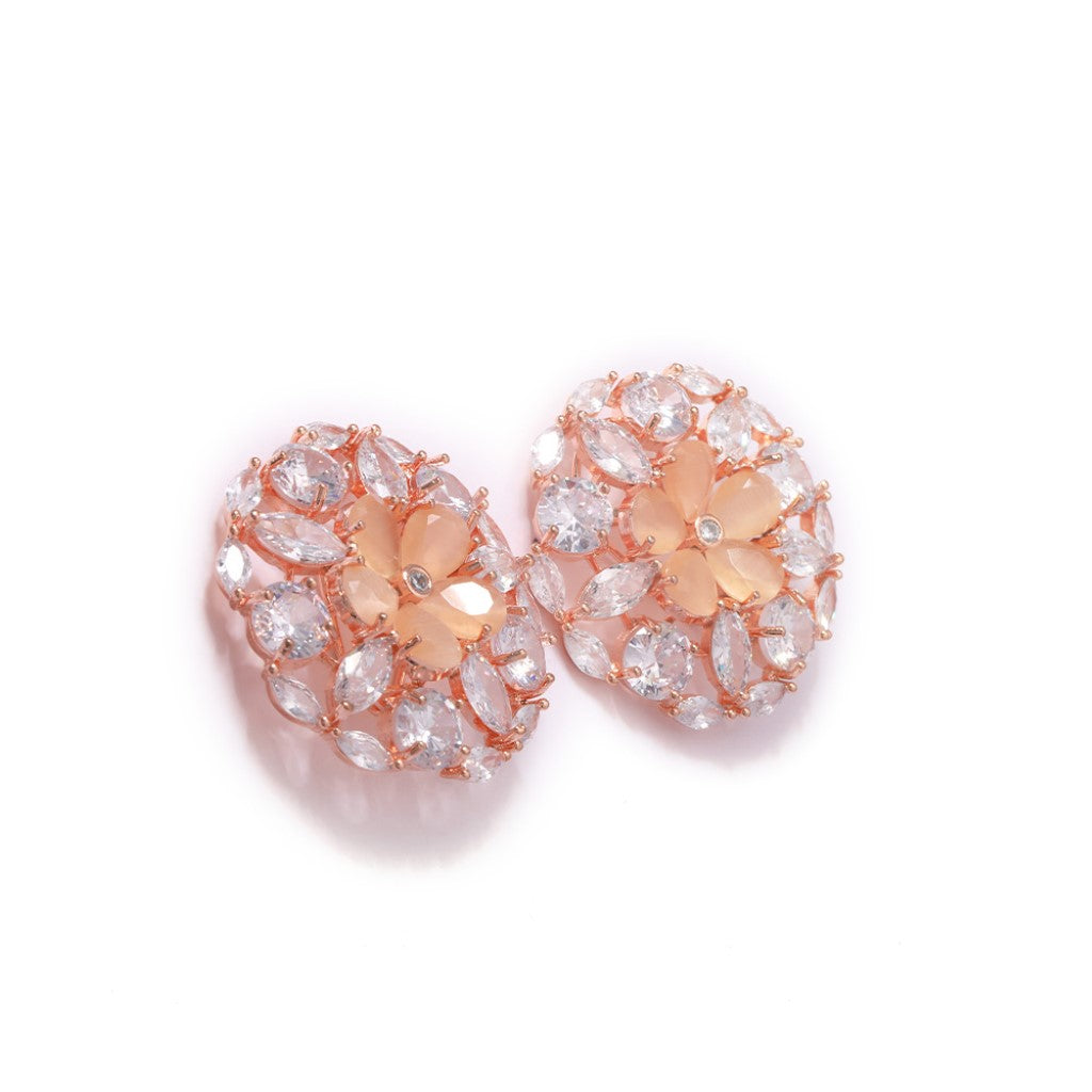 Floral Fantasy Earrings (Rose Gold)