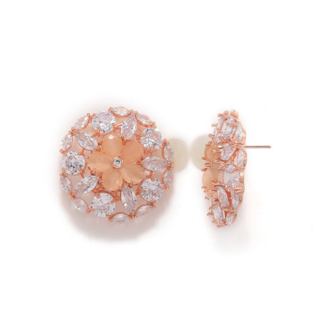 Floral Fantasy Earrings (Rose Gold)